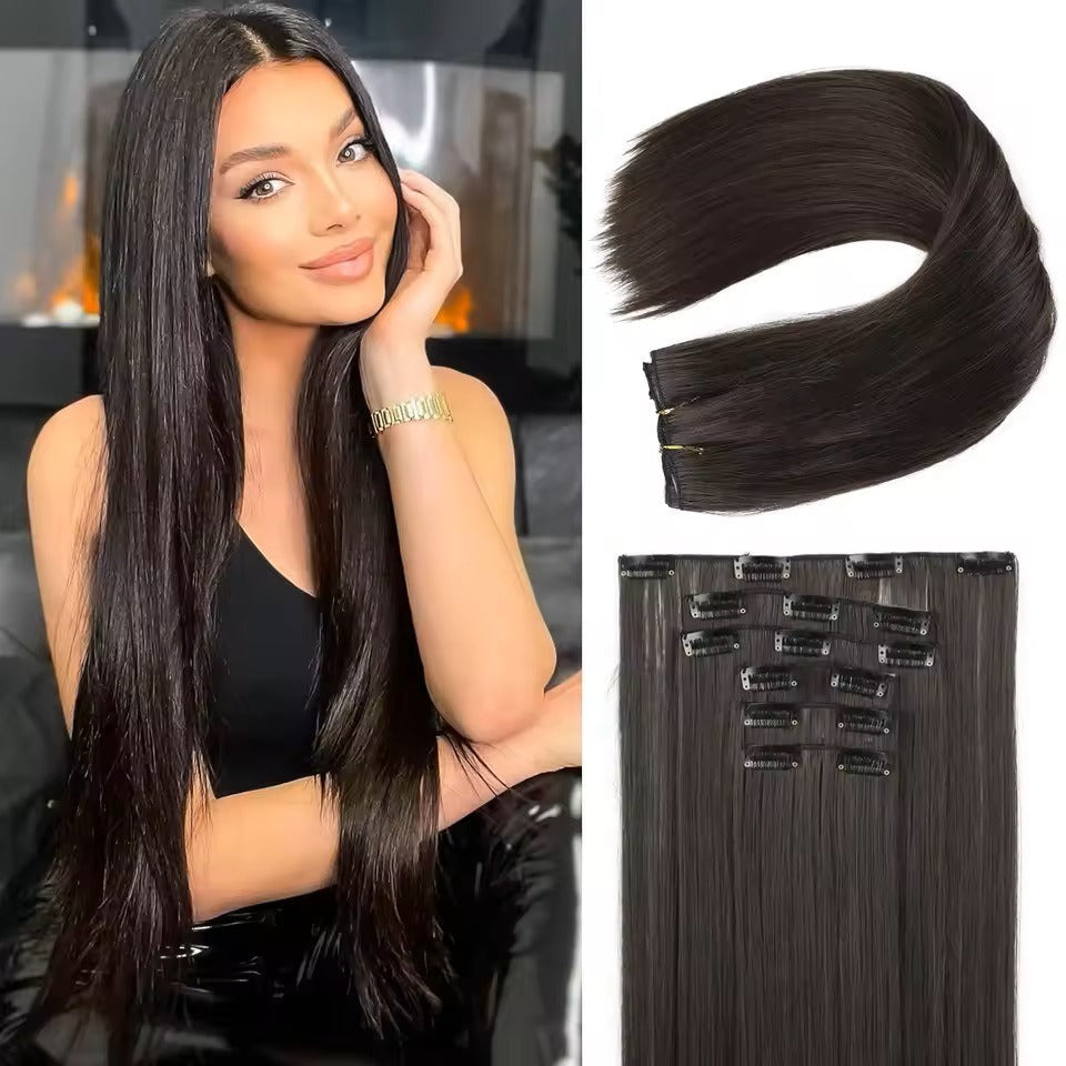 Clip-In Synthetic Hair Extensions 24 Inch | 16 Clips Clip-In Hair Extensions Oasis Select 2 Colors 24 inch