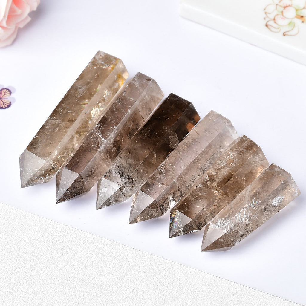 Natural Tea Quartz Crystal Stone – Polished Home & Office Decor Crystal Decor Stone Oasis Select