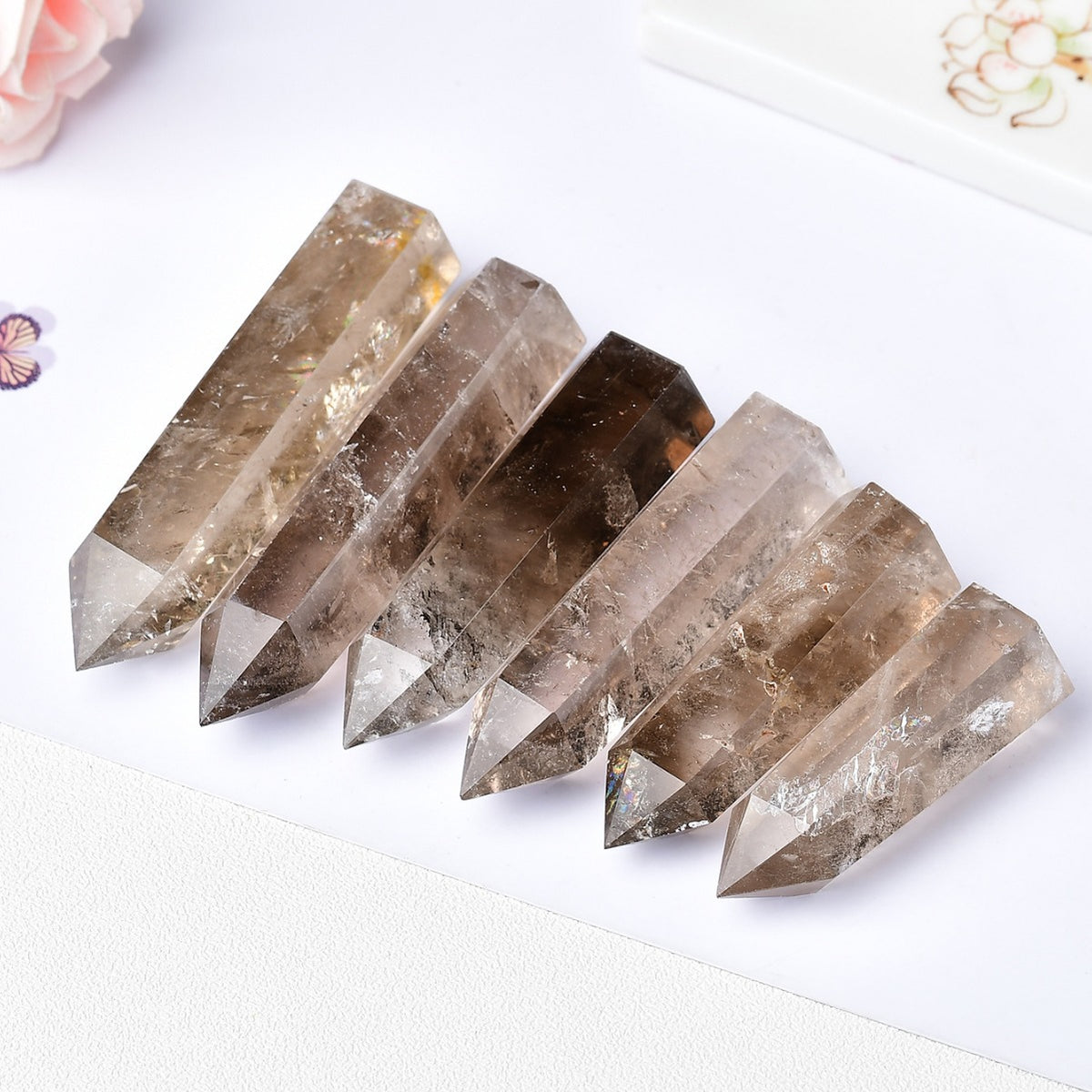 Natural Tea Quartz Crystal Stone – Polished Home & Office Decor Crystal Decor Stone Oasis Select