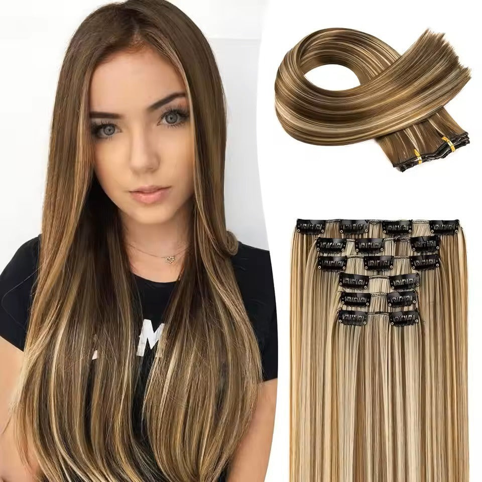 Clip-In Synthetic Hair Extensions 24 Inch | 16 Clips Clip-In Hair Extensions Oasis Select 6H613 Color 24 inch