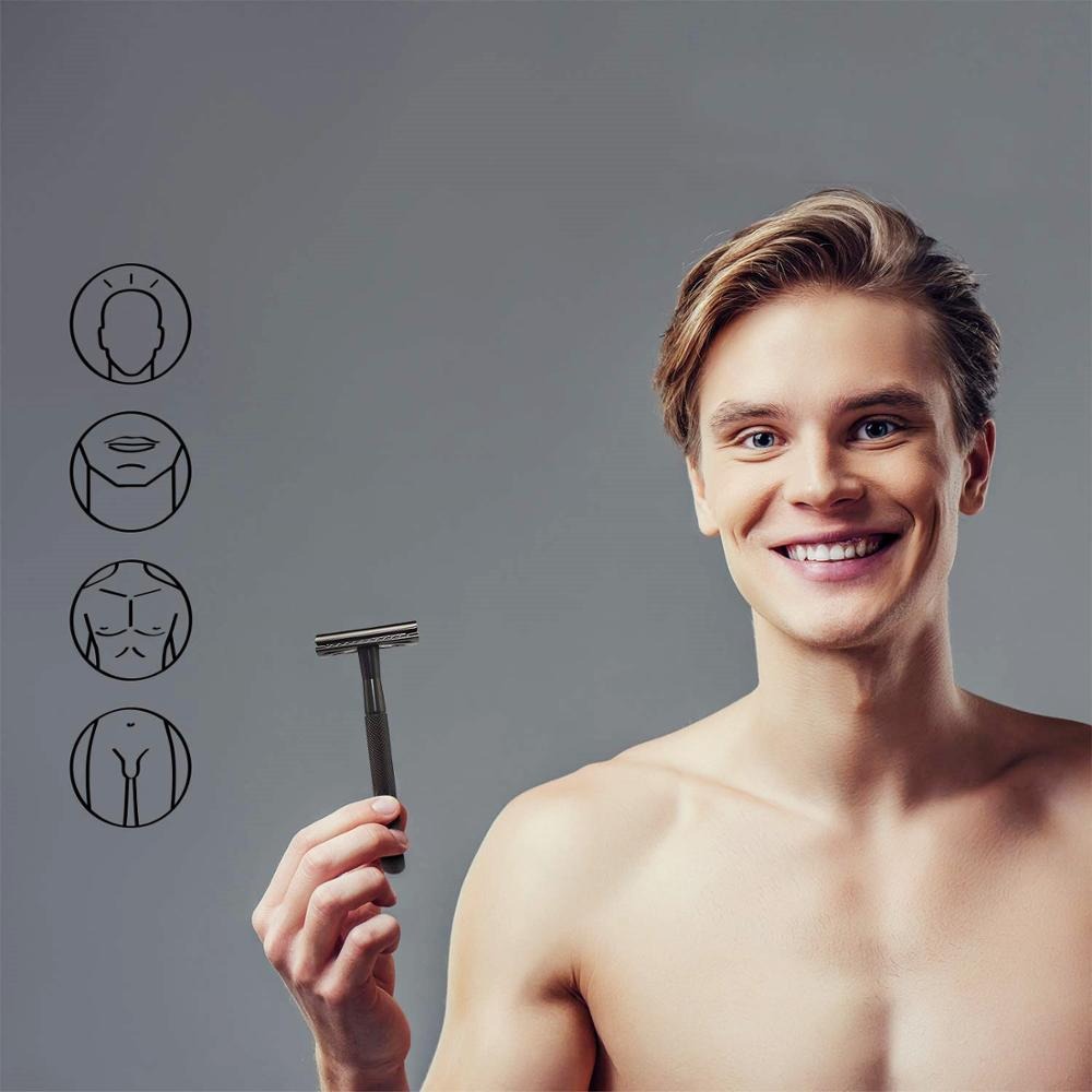 Men's Vintage Metal Safety Razor – Classic Grooming Gift Men's Safety Razor Oasis Select