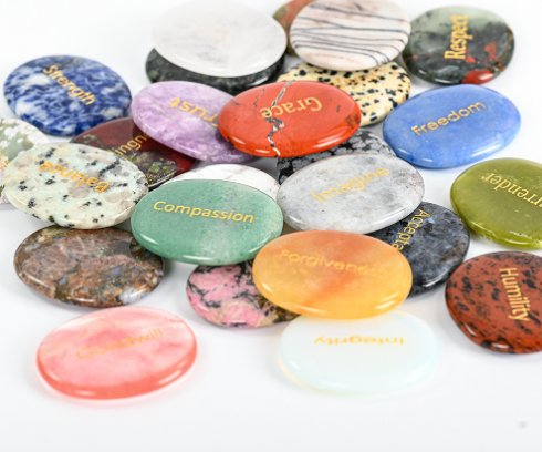 Natural Crystal Oval Gemstone Slabs – Polished Energy Stones Crystal Gemstone Slab Oasis Select