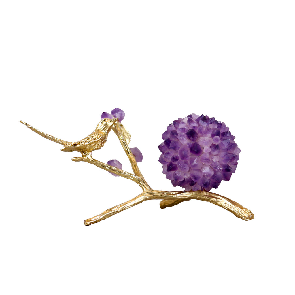 Modern Minimalist Natural Amethyst Sphere – Luxury Décor Decorative Sphere Oasis Select
