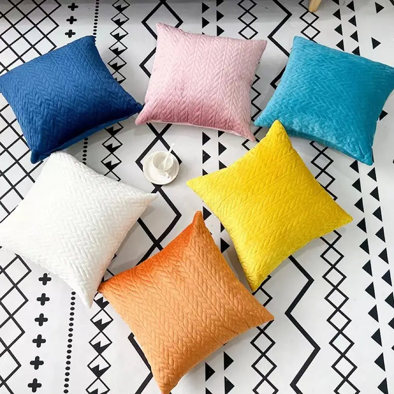 Soft Velvet Square Throw Pillow Cover 45x45cm | Home Decor Velvet Pillow Cover Oasis Select