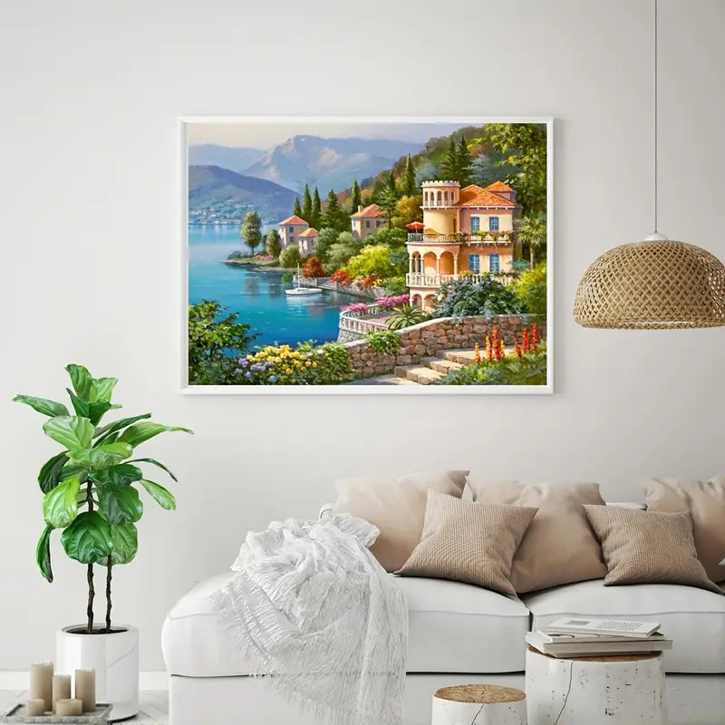 5D Diamond Painting Landscape Kit – Rhinestone Wall Art 17x21" Diamond Painting Kit Oasis Select