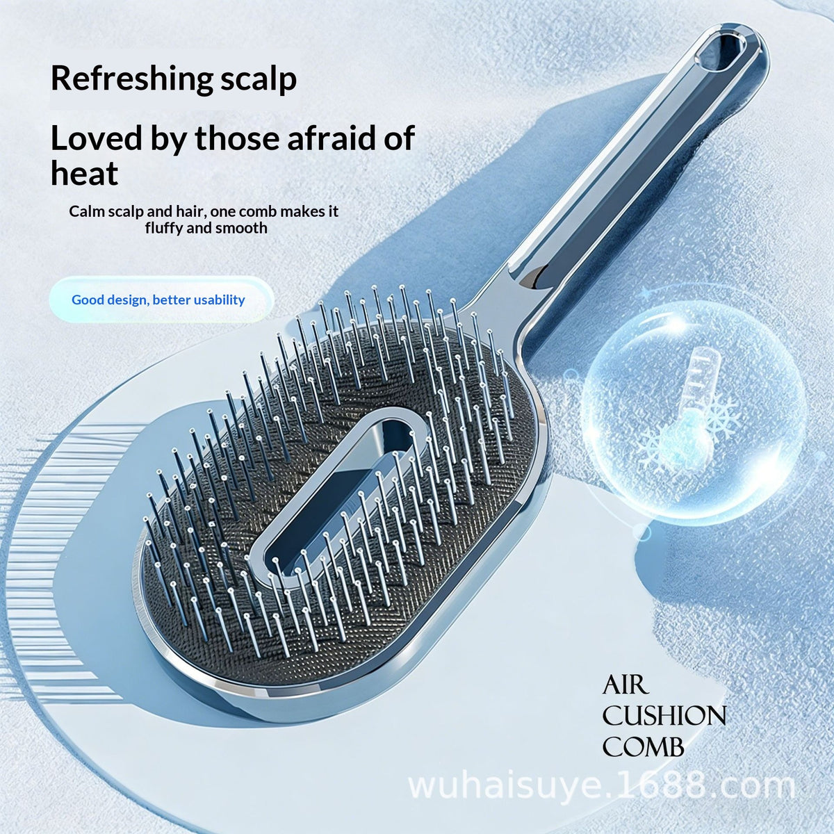 Fluffy Air Cushion Massage Comb – Volume & Detangling Hair Styling Comb Oasis Select