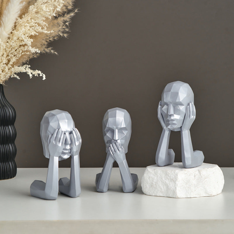 Abstract Art Figurine – Modern Geometric Home & Office Decor Decorative Figurine Oasis Select