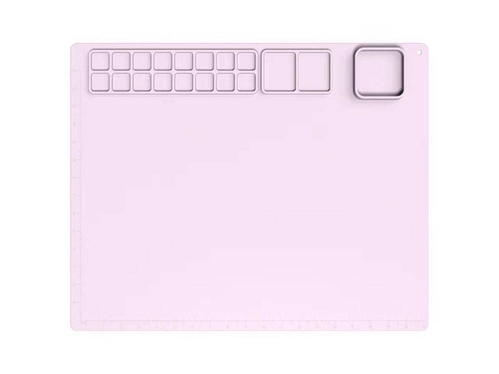 Silicone Drawing Mat for Kids with Palette & Brushes Kids Art Mat Oasis Select Single Painting Pad Pink