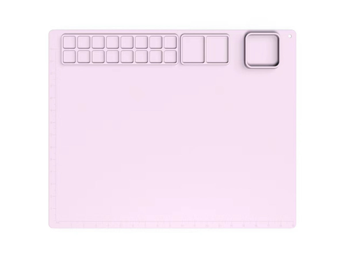 Silicone Drawing Mat for Kids with Palette & Brushes Kids Art Mat Oasis Select Single Painting Pad Pink