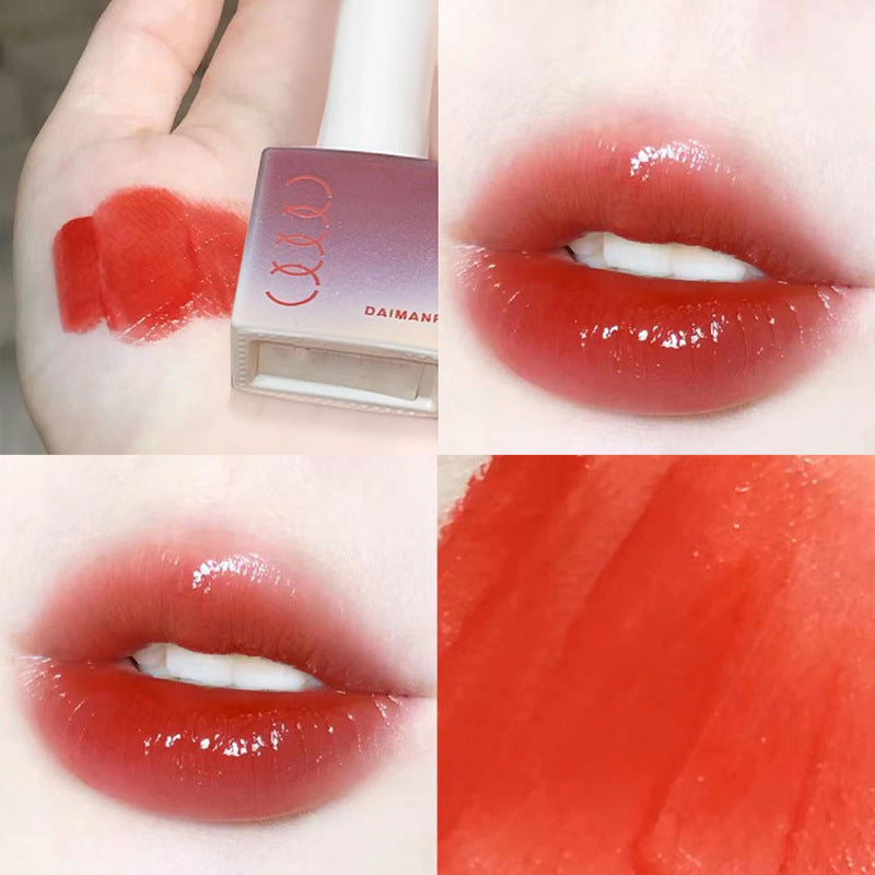 DAIMANPU Jelly Lip Gloss – Moisturizing Lip Lacquer 5 Shades Jelly Lip Gloss Oasis Select 05 Sweet Orange Tomato