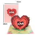 3D Pop-Up Love Card for Valentine's Day & Anniversary Pop-Up Greeting Card Oasis Select Red