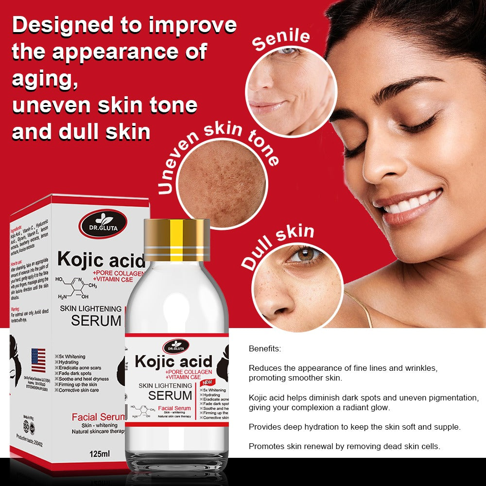 Kojic Acid Brightening Serum 125ml – Even Skin Tone | Oasis Brightening Face Serum Oasis Select