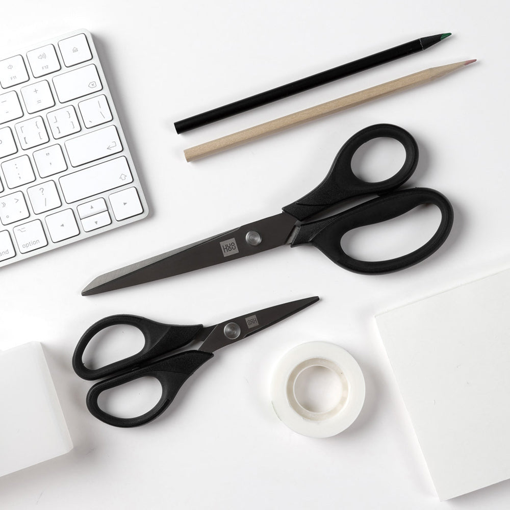Titanium-Plated Black Scissors Sharp Set – 2 Pairs Scissors Set Oasis Select