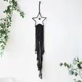 Handmade Black Star & Moon Cotton Rope Dream Catcher Boho Wall Hanging Oasis Select Black star
