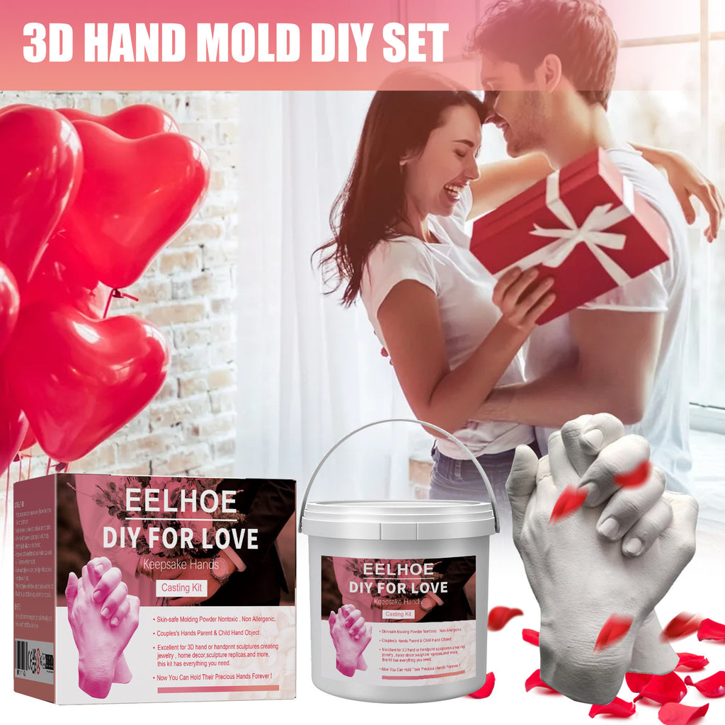 EELHOE 3D Hand Mold DIY Kit – Unique Keepsake Gift DIY Hand Casting Kit Oasis Select