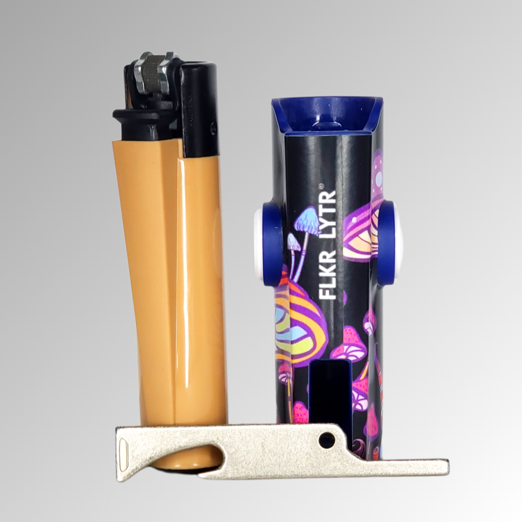 FLKR LYTR Fidget Spinner Lighter Case – Mushroom Garden Lighter Case Oasis Select