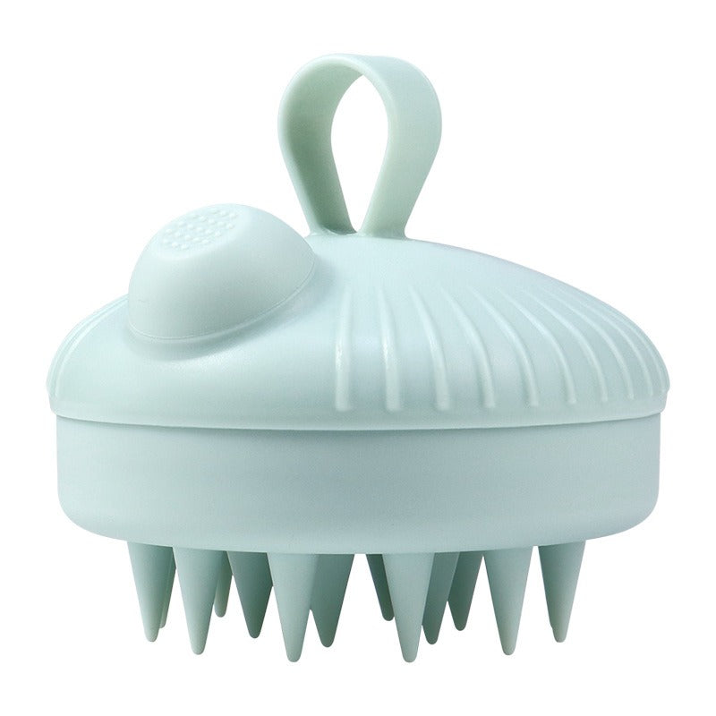 Silicone Scalp Cleansing Shampoo Brush | Massage & Wash Scalp Massage Brush Oasis Select Gray Green Shampoo Brush