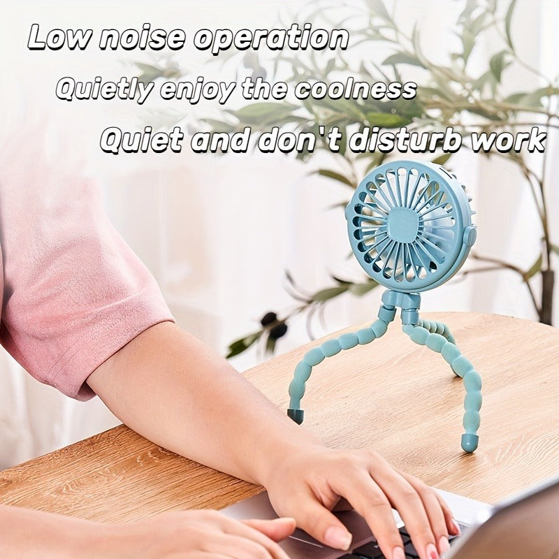 Portable USB Mini Octopus Fan with Light & Flexible Tripod Portable USB Fan Oasis Select