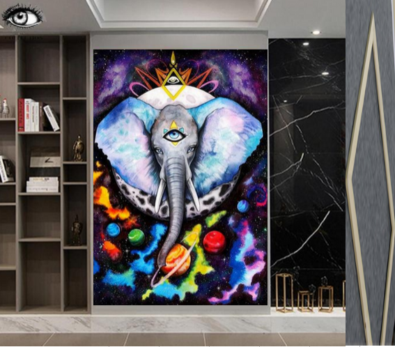Elephant Canvas Wall Art | Living Room Home Décor 35×50cm Canvas Wall Art Oasis Select With frame