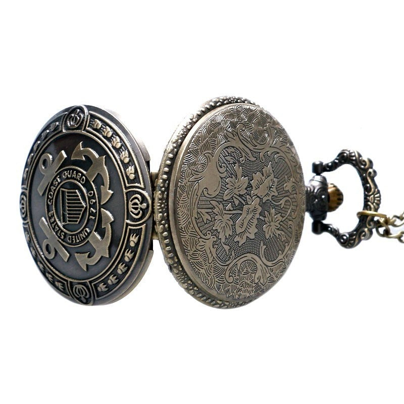 US Coast Guard 1790 Bronze Vintage Pocket Watch | Quartz Pocket Watch Oasis Select