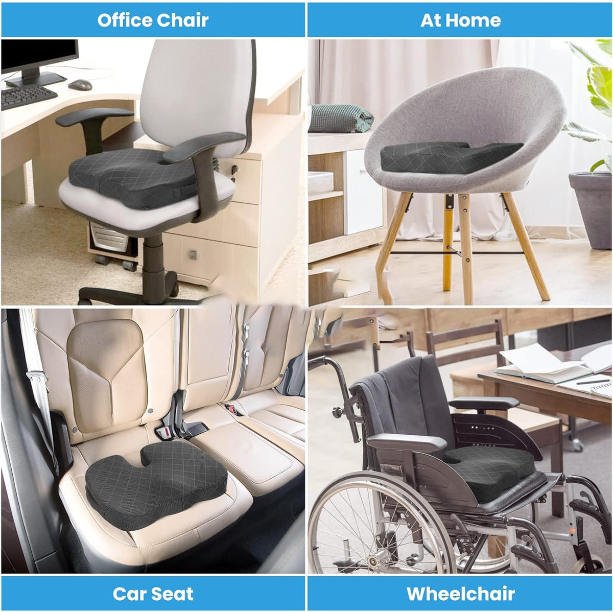 Gel Memory Foam Hip Cushion – Ergonomic Seat Support Seat Cushion Oasis Select