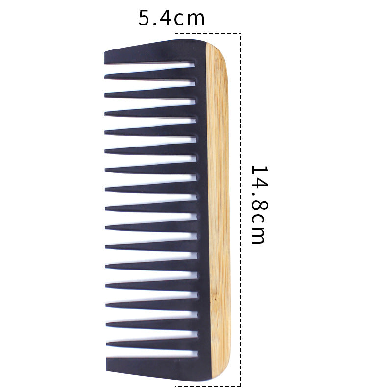 Natural Bamboo Hair Comb – Anti-Static Wooden Comb for Women Bamboo Hair Comb Oasis Select 995 (Square wide teeth)