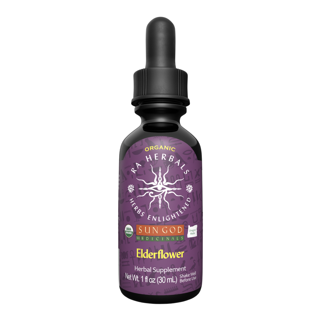 Organic Elderflower Tincture | Ra Herbals Herbal Supplement Herbal Tincture Oasis Select 1 oz.
