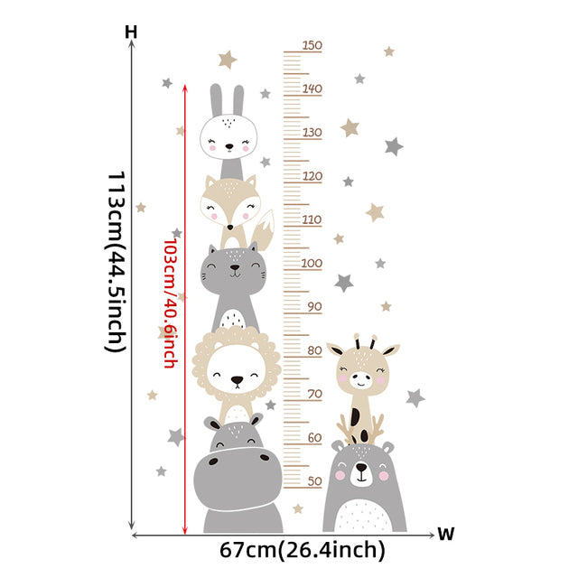 Bohemian Animal Wall Stickers & Kids' Growth Chart Decals Kids Wall Decal Oasis Select 2pcs