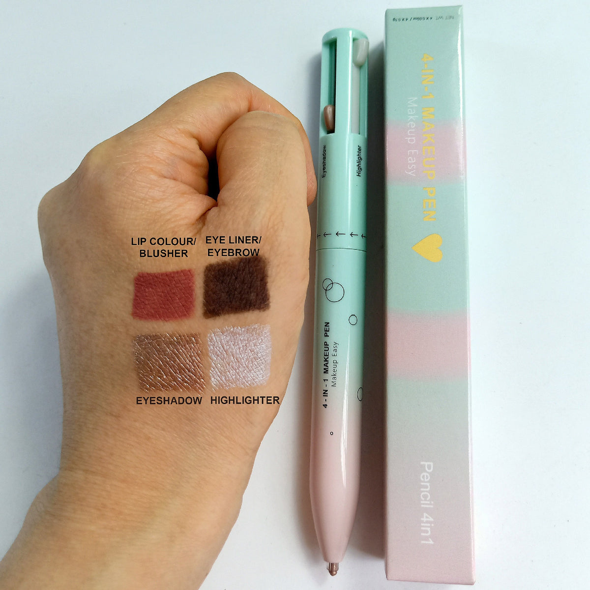 4-in-1 Cosmetic Pencil – Lip Liner, Eyeliner & Brow Cosmetic Makeup Pencil Oasis Select