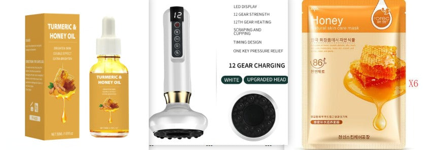Electric Vacuum Cupping Massager | Infrared Heat & Essential Oil Cupping Massager Oasis Select White White set1