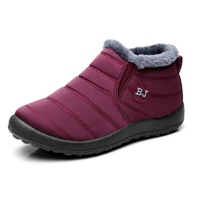 Waterproof Men's Winter Snow Boots – Fleece-Lined Big Size