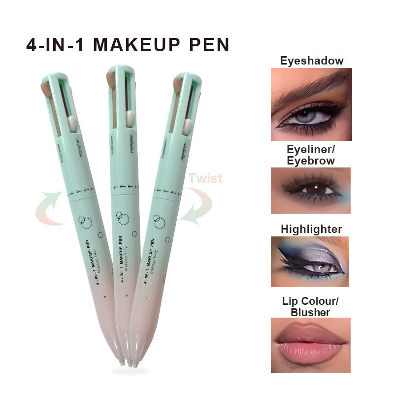 4-in-1 Cosmetic Pencil – Lip Liner, Eyeliner & Brow Cosmetic Makeup Pencil Oasis Select