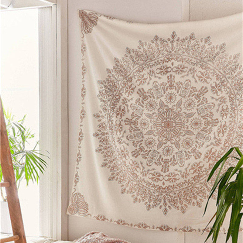Bohemian Mandala Wall Tapestry – Indian Art Print | Boho Decor Wall Tapestry Oasis Select Color E 145X145CM