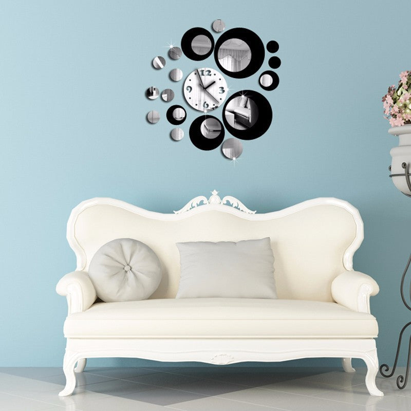 DIY 3D Acrylic Mirror Wall Clock – Modern European Style Decorative Wall Clock Oasis Select