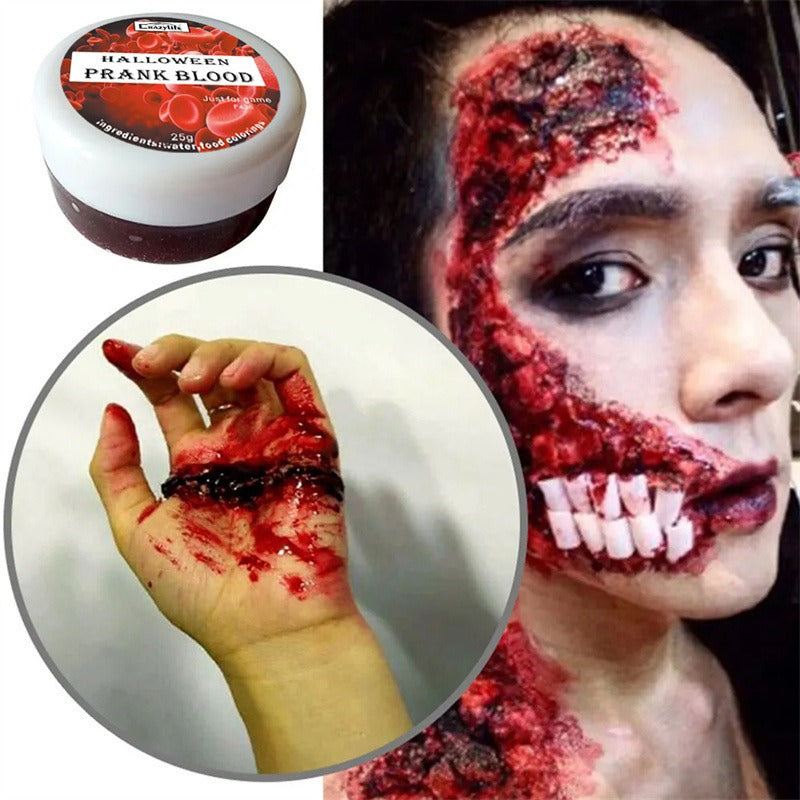 Fake Blood Gel for Face Painting, Halloween & Party Costumes Costume Makeup Gel Oasis Select