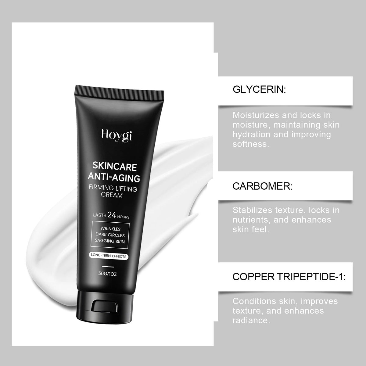 Peptide Firming Face Cream – Copper Tripeptide & Glycerin 30g Firming Face Cream Oasis Select
