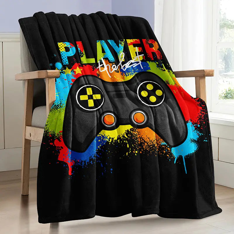 Gamer Blanket – Soft Flannel Throw for Couch & Bedroom Flannel Throw Blanket Oasis Select