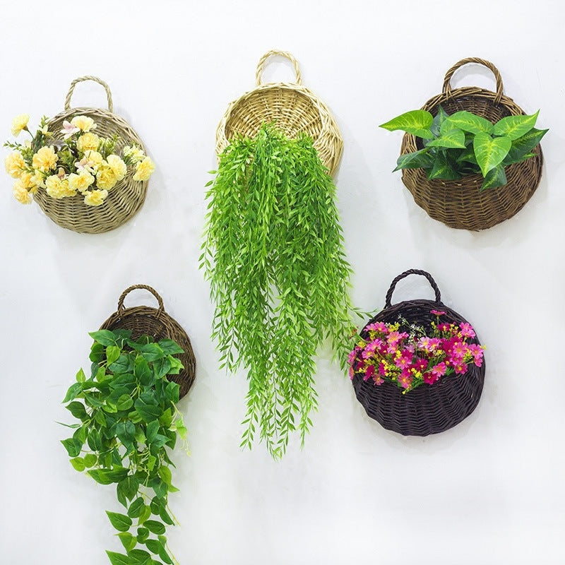 Wicker Wall-Mounted Hanging Basket for Flowers & Plants Wicker Wall Planter Oasis Select