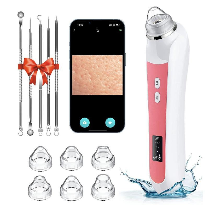 HD Visual Electric Blackhead Remover & Pore Vacuum Pore Cleansing Device Oasis Select H200 Pink Standard