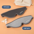 3D Memory Foam Sleep Mask – Blackout Eye Mask for Men & Women Sleep Eye Mask Oasis Select Light Gray C Cup Eye Mask Bag