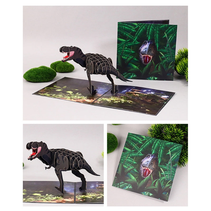 3D Dinosaur Pop-Up Greeting Cards with Envelope Pop-Up Greeting Card Oasis Select