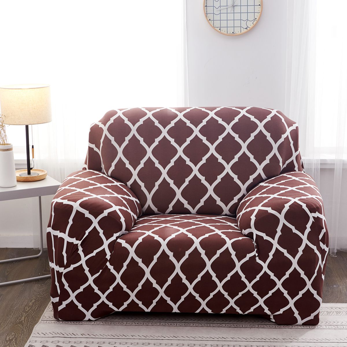 Elastic Floral Sofa Slipcover – Stretch Fit 2 & 3 Seater Cover Sofa Slipcover Oasis Select