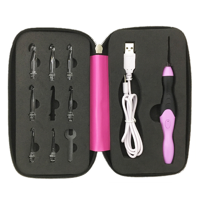 USB Rechargeable Light-Up Crochet Hook Set – 4 Colors Crochet Hook Set Oasis Select