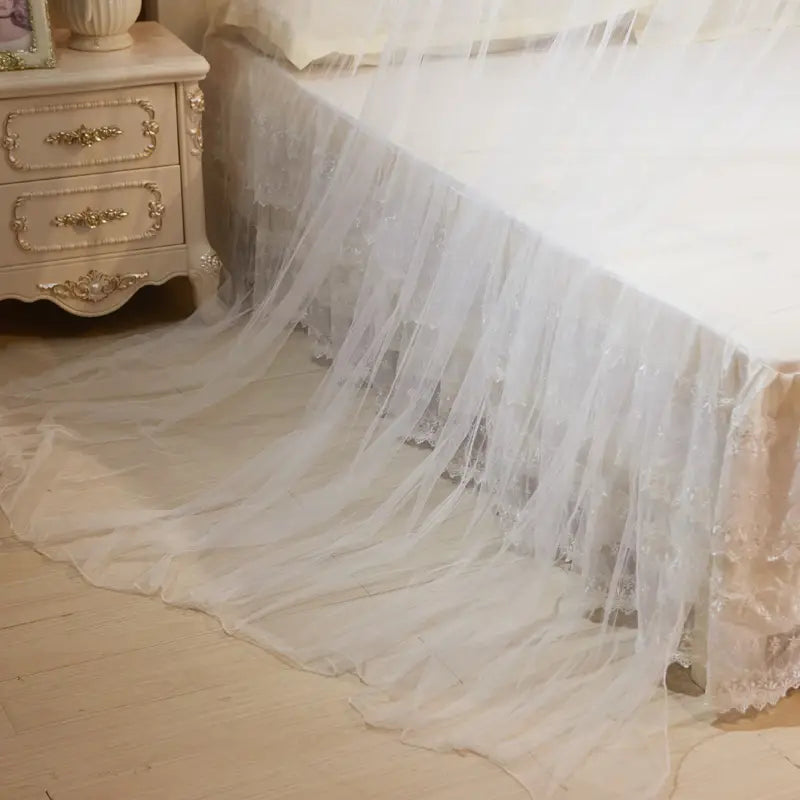 Round Ceiling Mosquito Net with Butterfly Decor – 6 Colors Bed Canopy Net Oasis Select