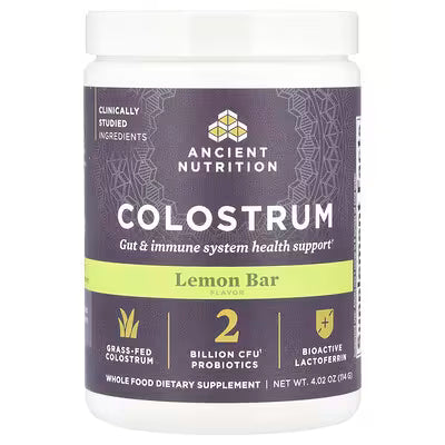 Ancient Nutrition Colostrum Lemon Bar Flavor 4.02 oz