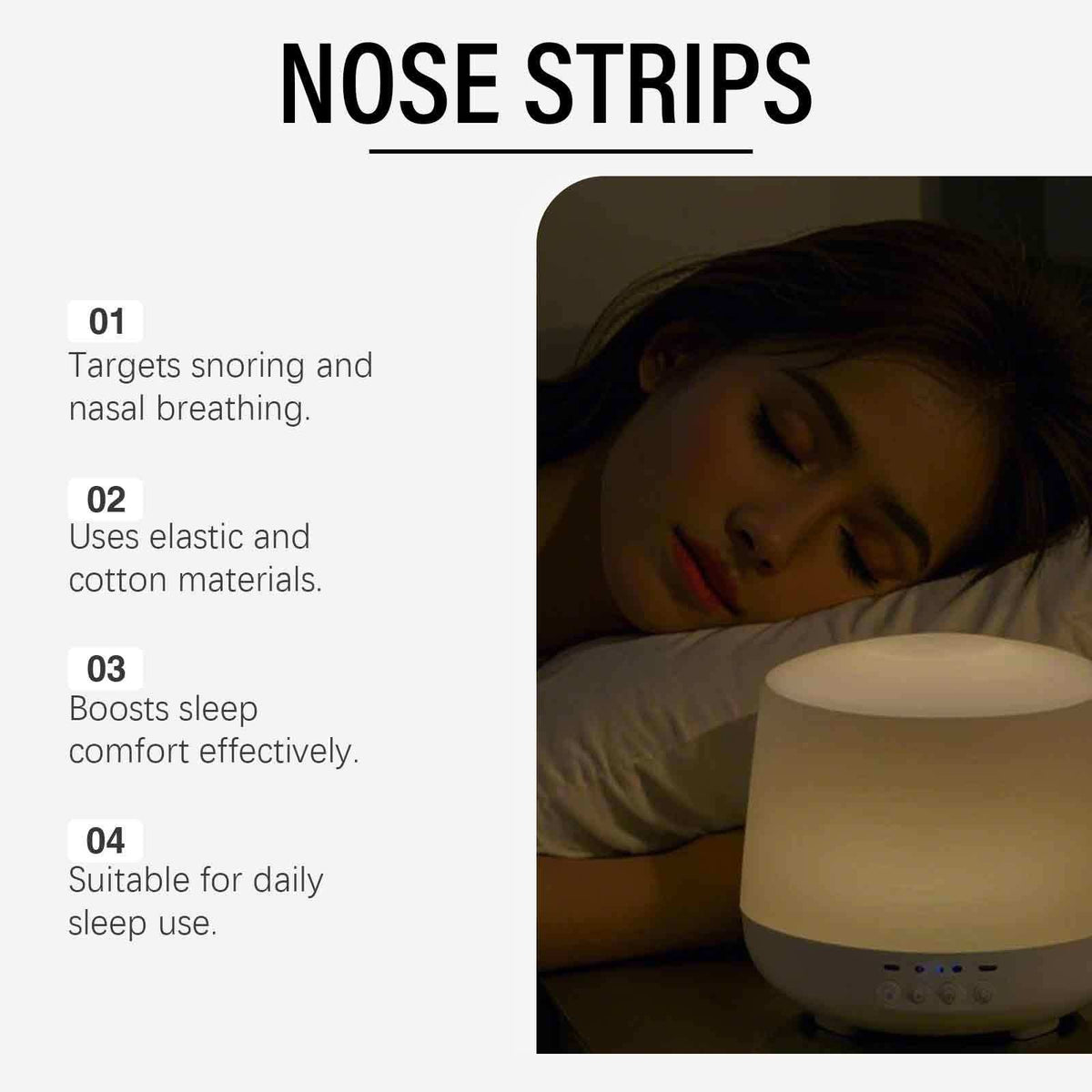 Lavender & Mint Nasal Strips for Better Sleep – 30 Pack Nasal Breathing Strips Oasis Select