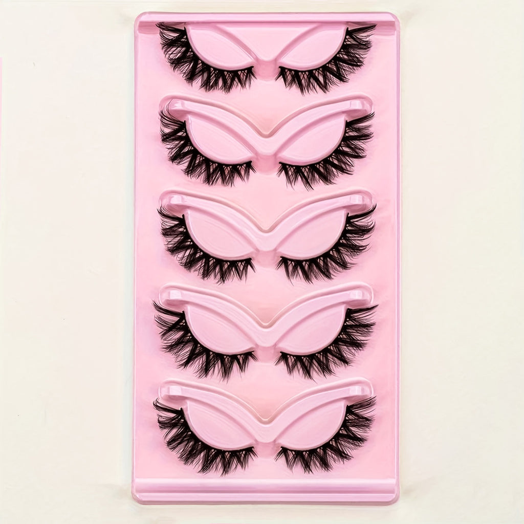 60-Pack Thick False Eyelashes | Glue-Free Voluminous Lash Set False Eyelashes Set Oasis Select