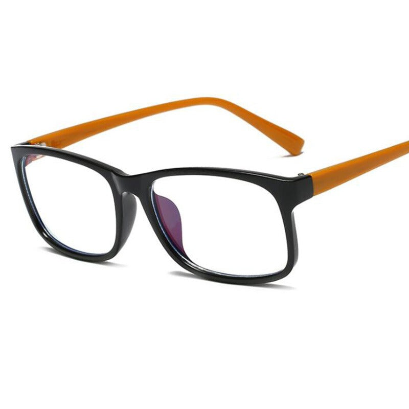 Anti Blue Light Glasses – Retro Unisex PC Frame Eyewear Blue Light Glasses Oasis Select Yellow Leg One Size