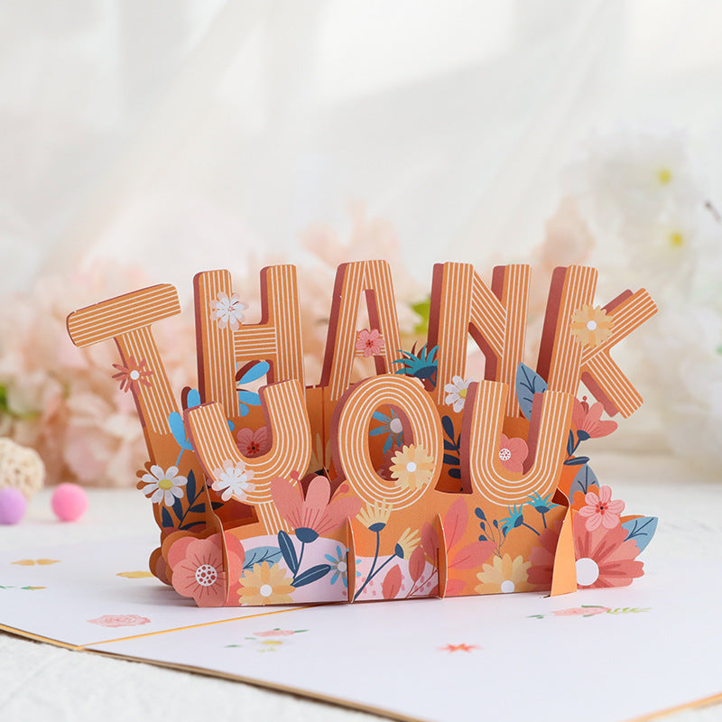 3D Handmade Pop-Up Greeting Card | Teachers, Valentine's Day Pop-Up Greeting Card Oasis Select A Thankyou Card