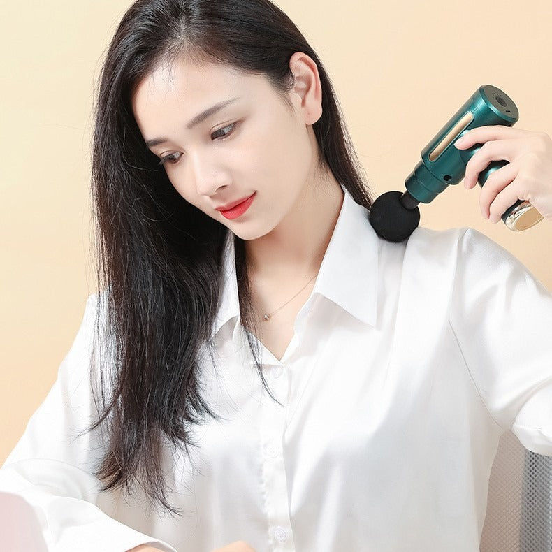 USB Mini Massage Gun with LED Display & 4 Heads Percussion Massage Gun Oasis Select